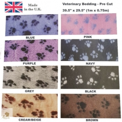 Dog And Co Paw Print Non Slip Veterinary Bedding - Various Colours 40" X 30"